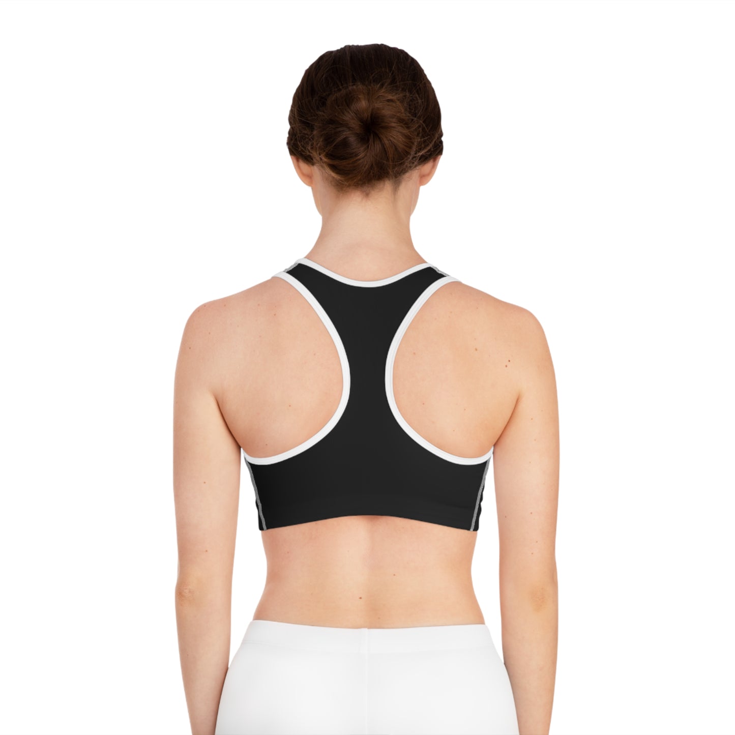 Endurance Black- Pink/White Sports Bra