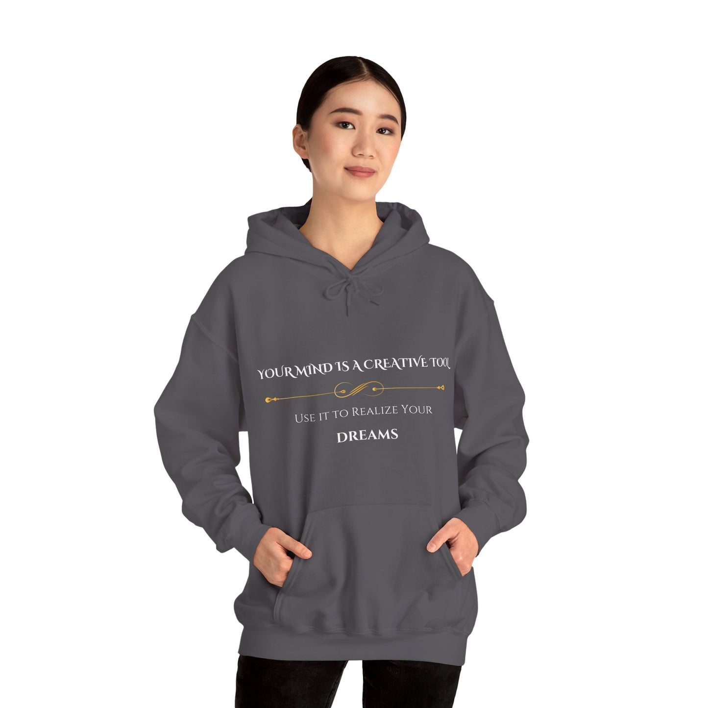 "Your Mind Is a Creative Tool" - Black Unisex Hoodie