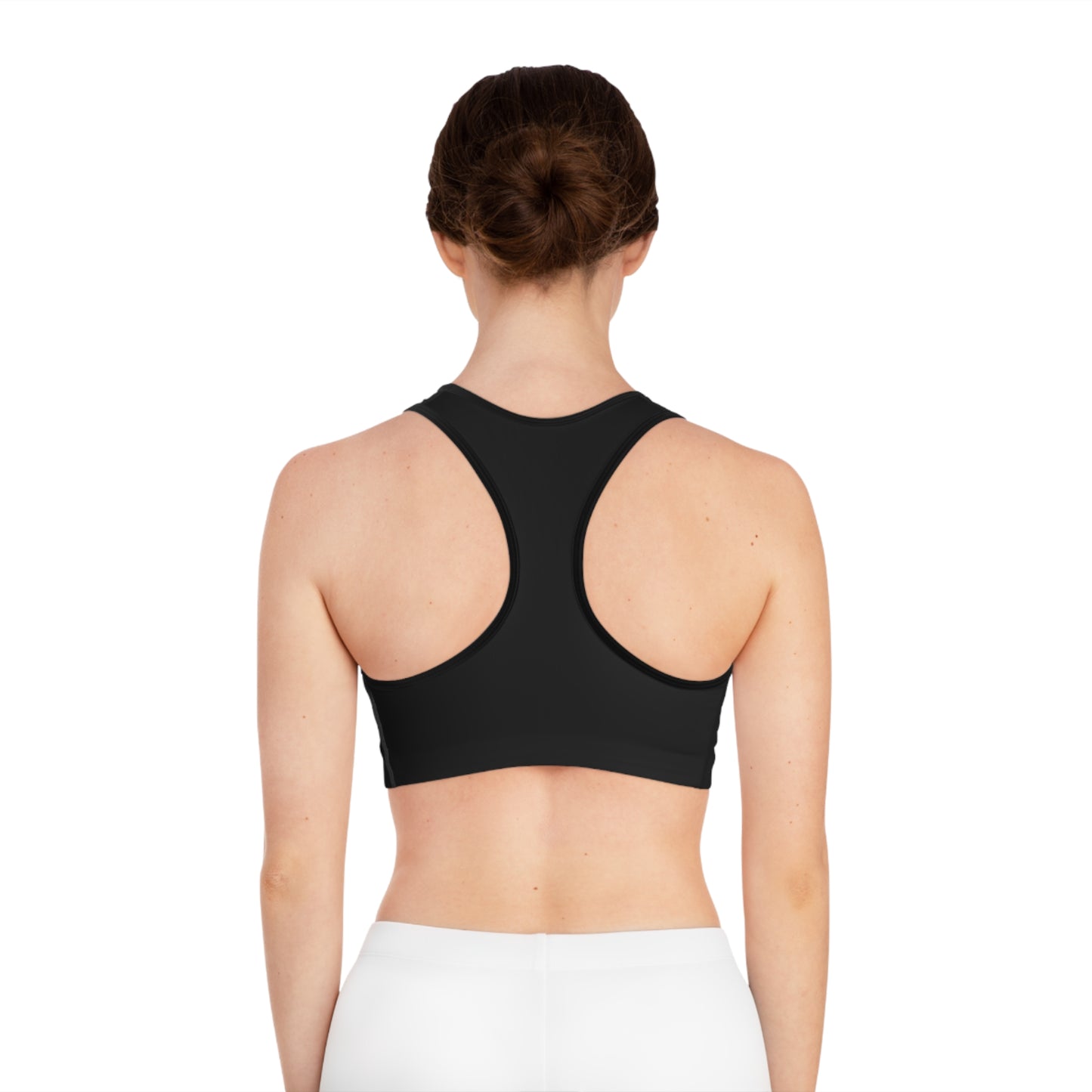 Endurance Black- Blue/White Sports Bra