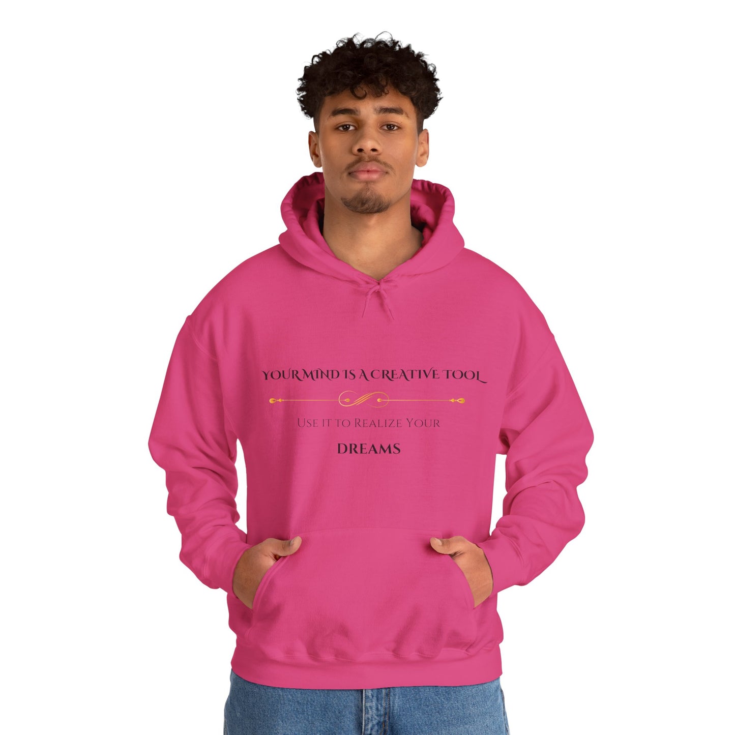 "Your Mind is a Creative Tool" - White Unisex Hoodie