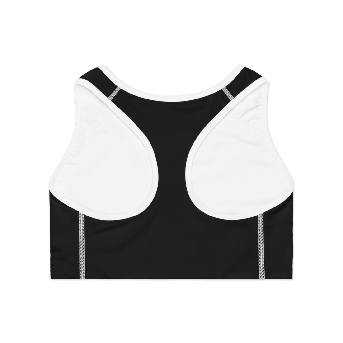 Endurance Black- Blue/White Sports Bra