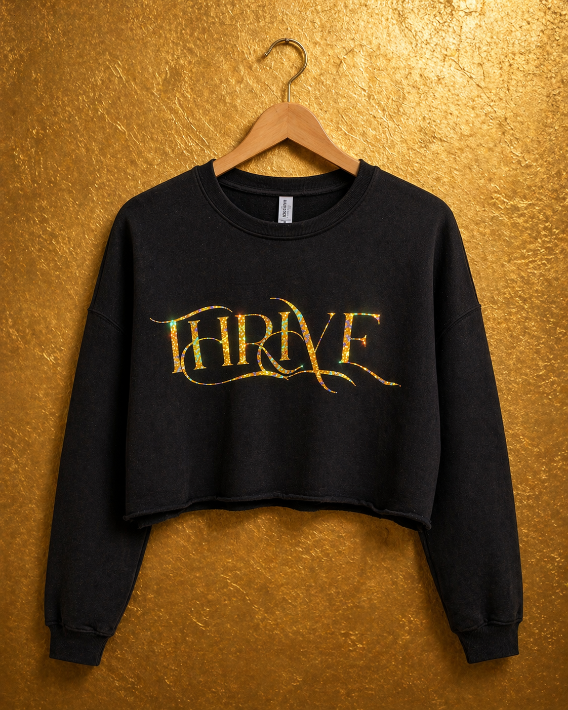 Thrive Crop Top (vinyl) holographic