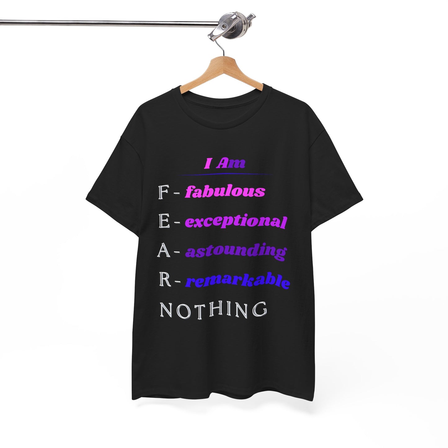 Empowering "FEAR NOTHING" Heavy Cotton T- Shirt