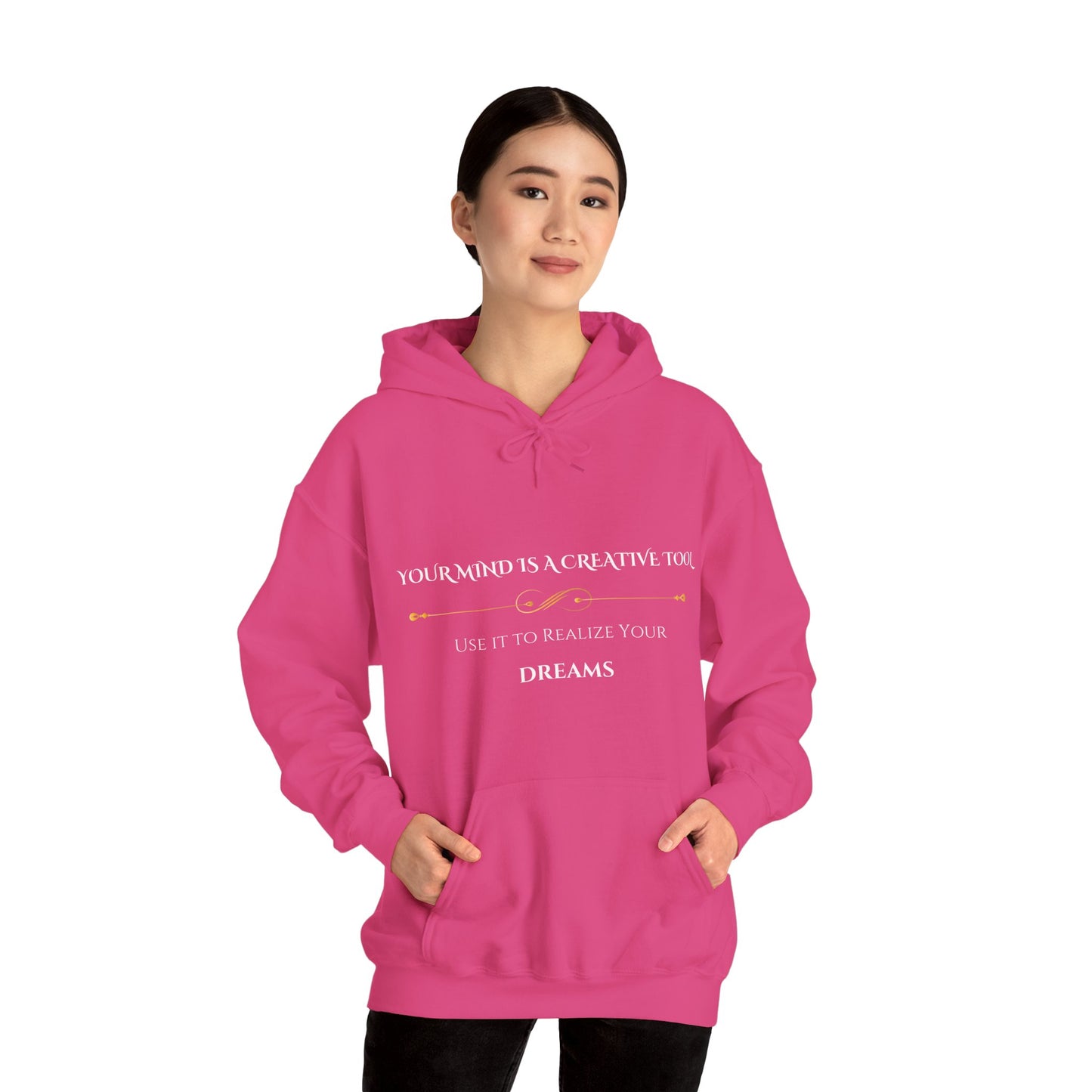 "Your Mind Is a Creative Tool" - Black Unisex Hoodie