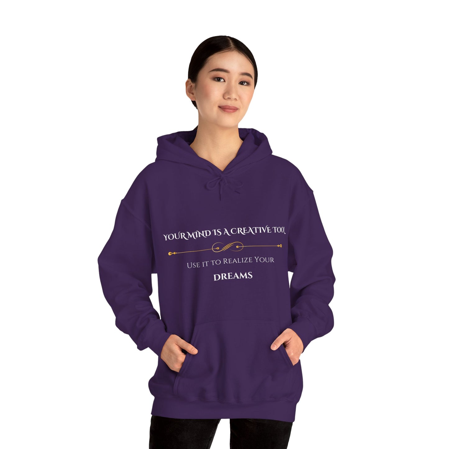 "Your Mind Is a Creative Tool" - Black Unisex Hoodie