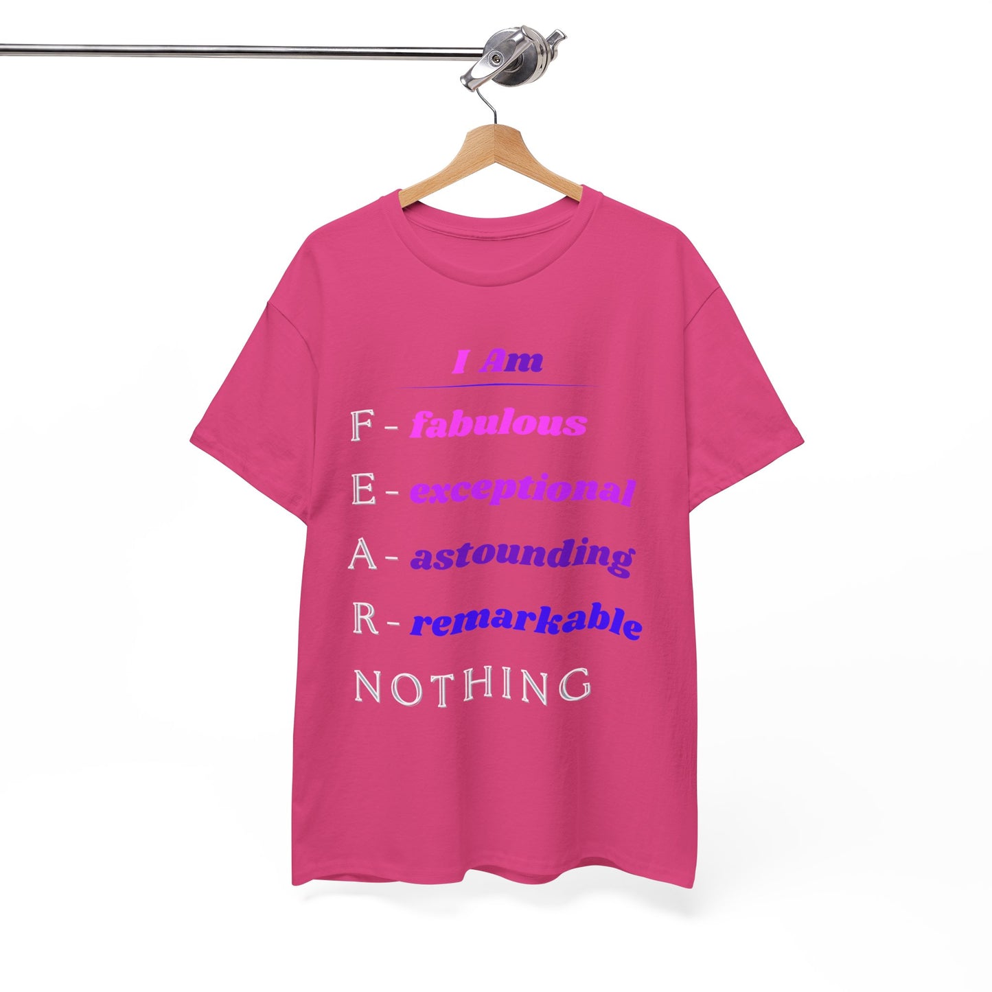 Empowering "FEAR NOTHING" Heavy Cotton T- Shirt