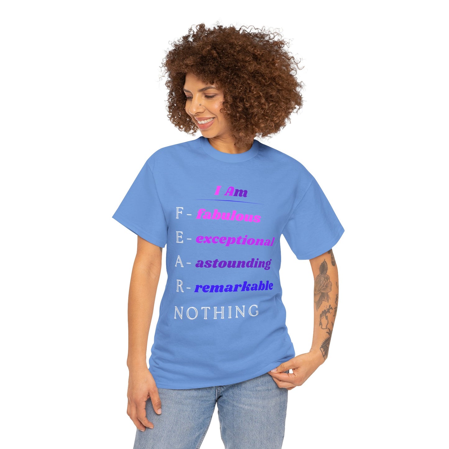 Empowering "FEAR NOTHING" Heavy Cotton T- Shirt