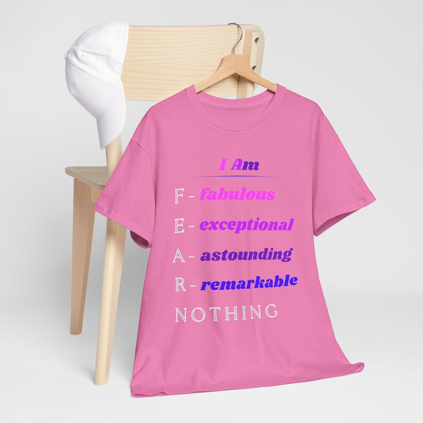 Empowering "FEAR NOTHING" Heavy Cotton T- Shirt