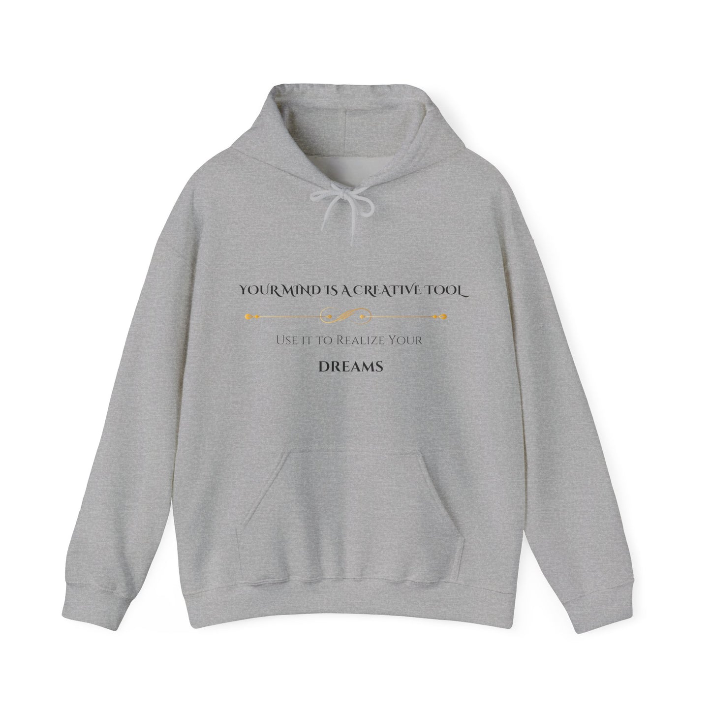 "Your Mind is a Creative Tool" - White Unisex Hoodie