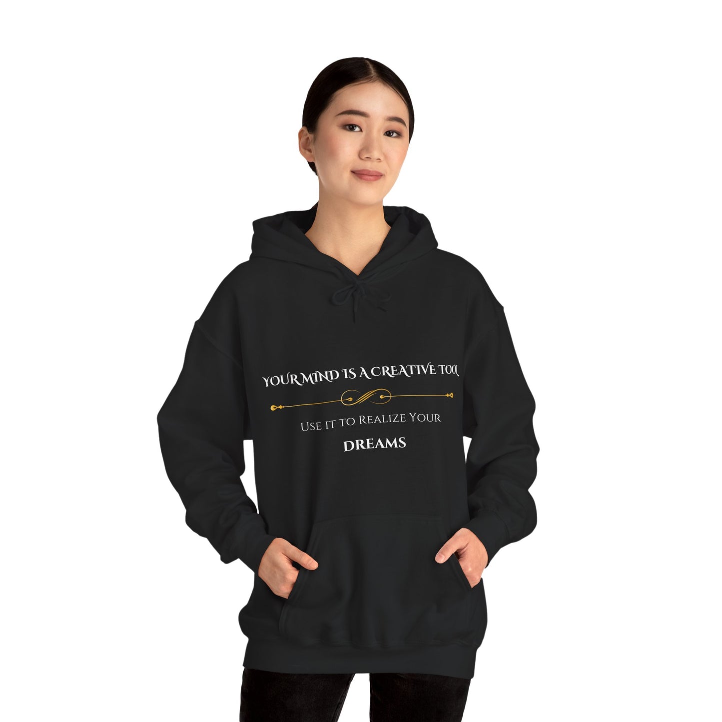 "Your Mind Is a Creative Tool" - Black Unisex Hoodie