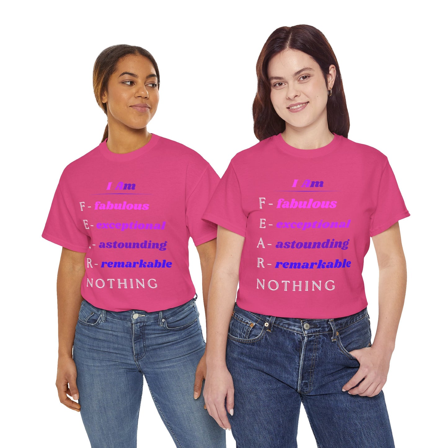 Empowering "FEAR NOTHING" Heavy Cotton T- Shirt