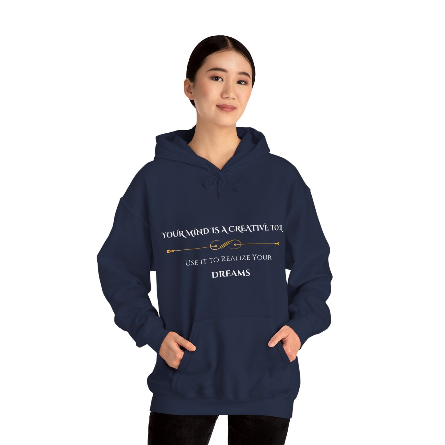 "Your Mind Is a Creative Tool" - Black Unisex Hoodie