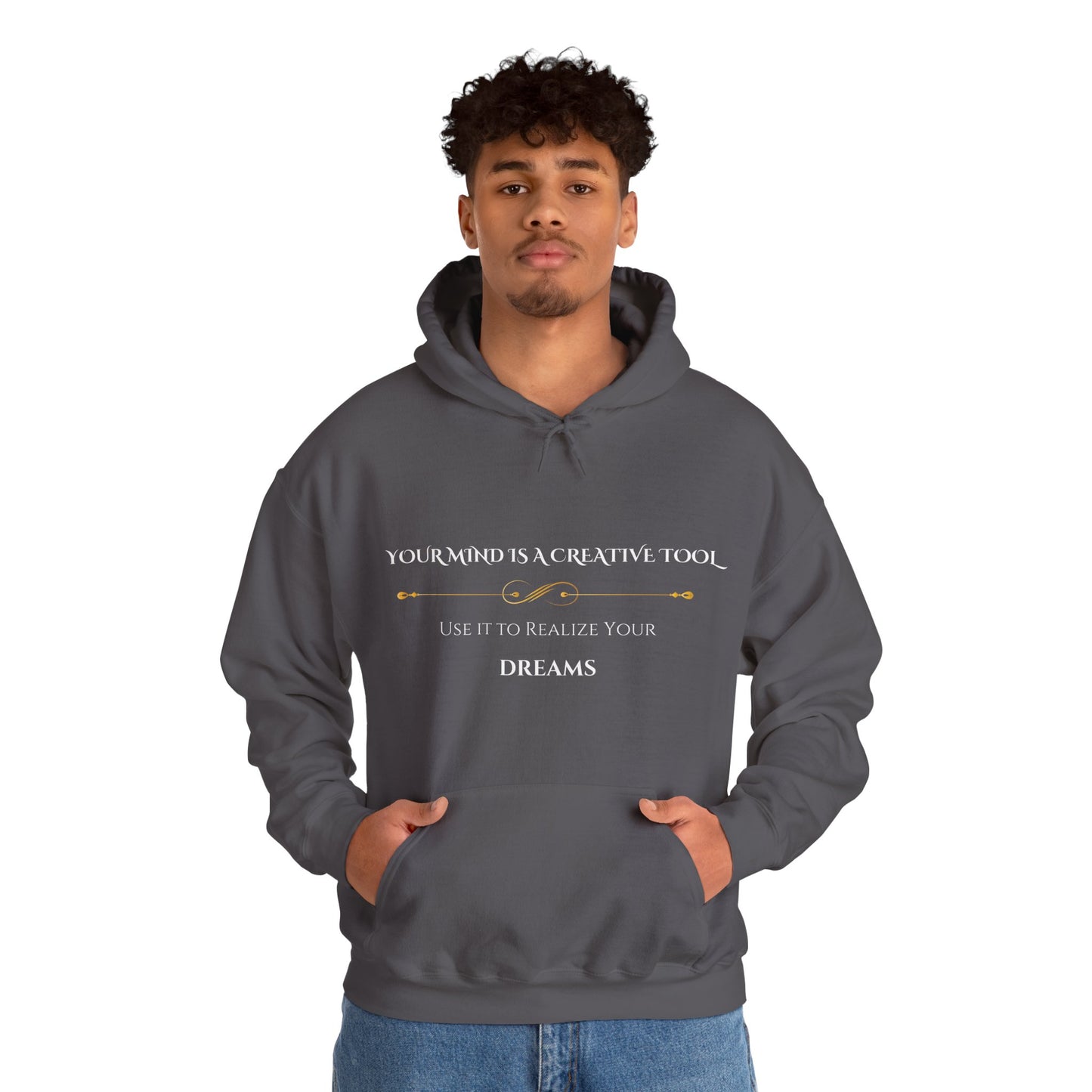 "Your Mind Is a Creative Tool" - Black Unisex Hoodie