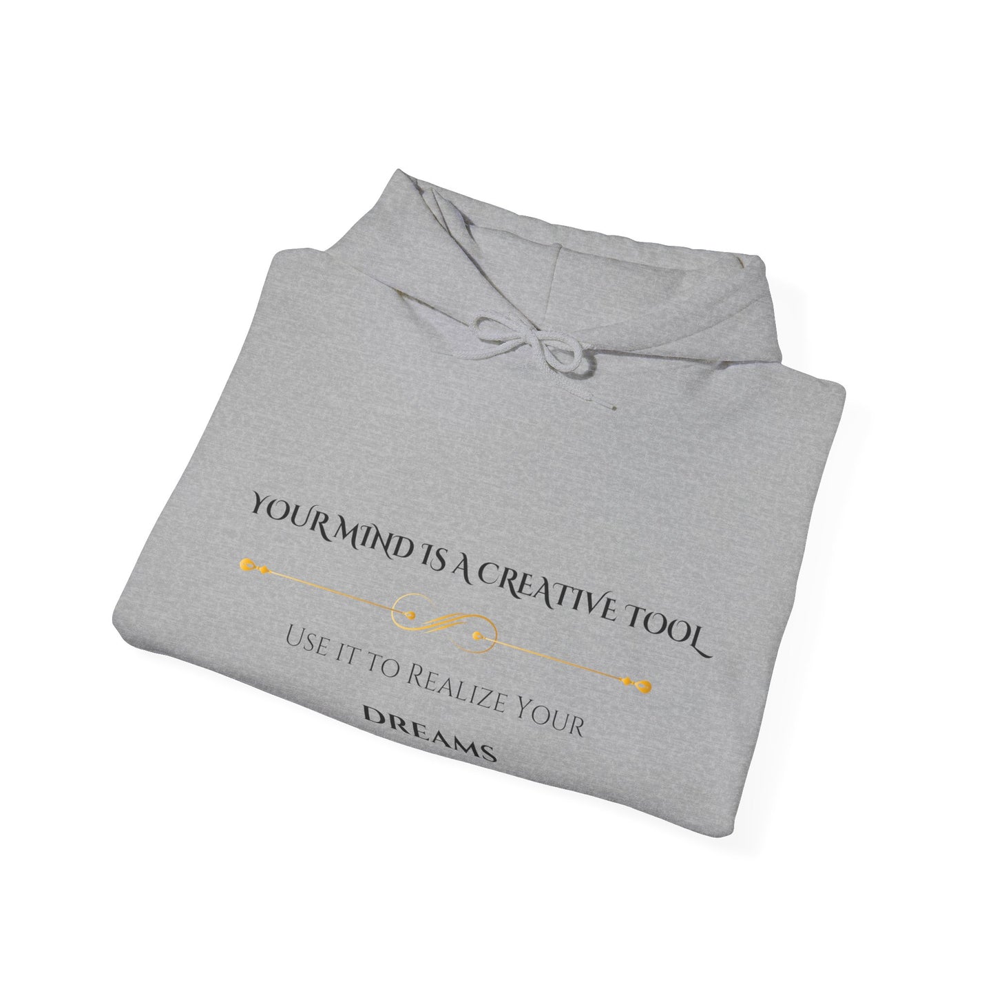 "Your Mind is a Creative Tool" - White Unisex Hoodie