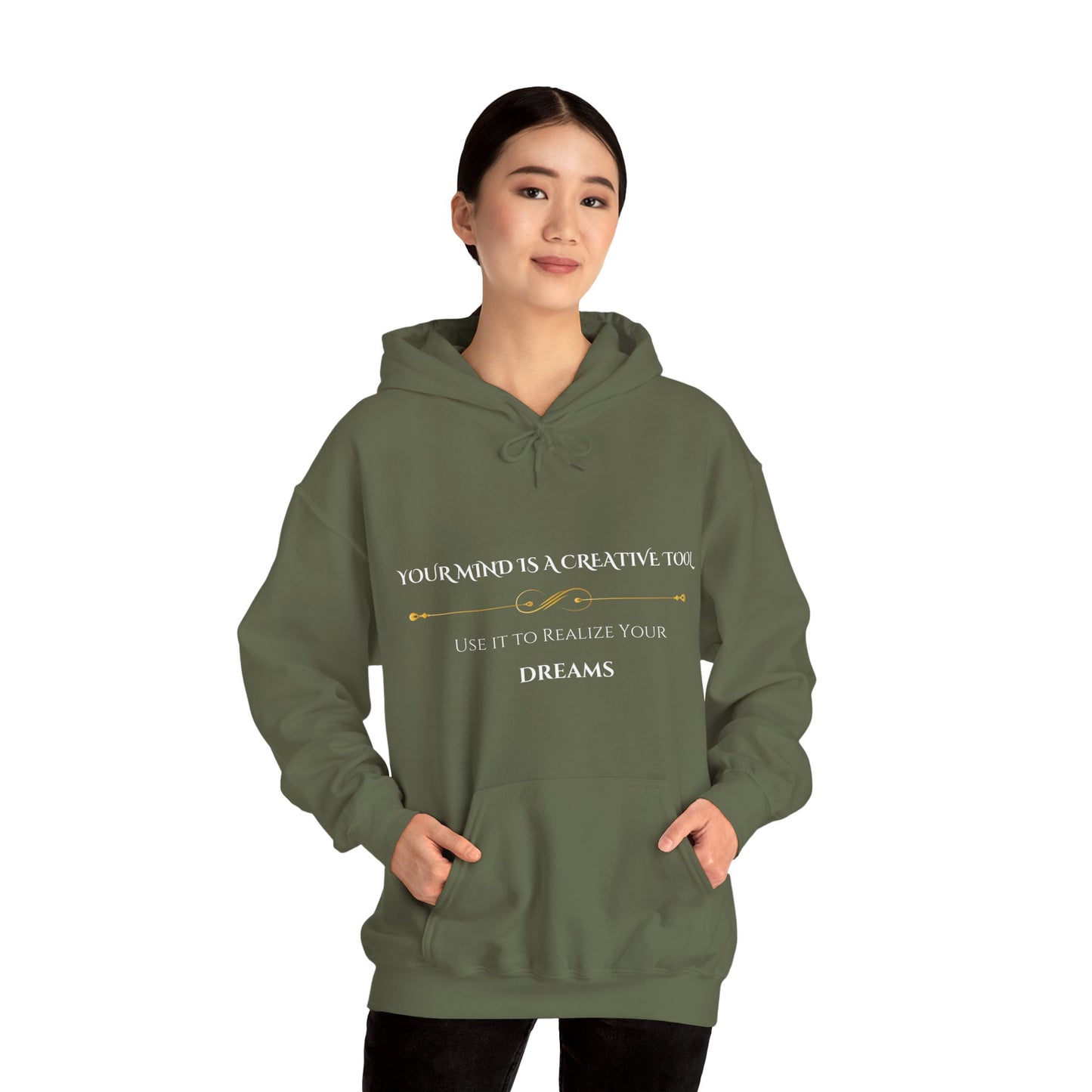 "Your Mind Is a Creative Tool" - Black Unisex Hoodie