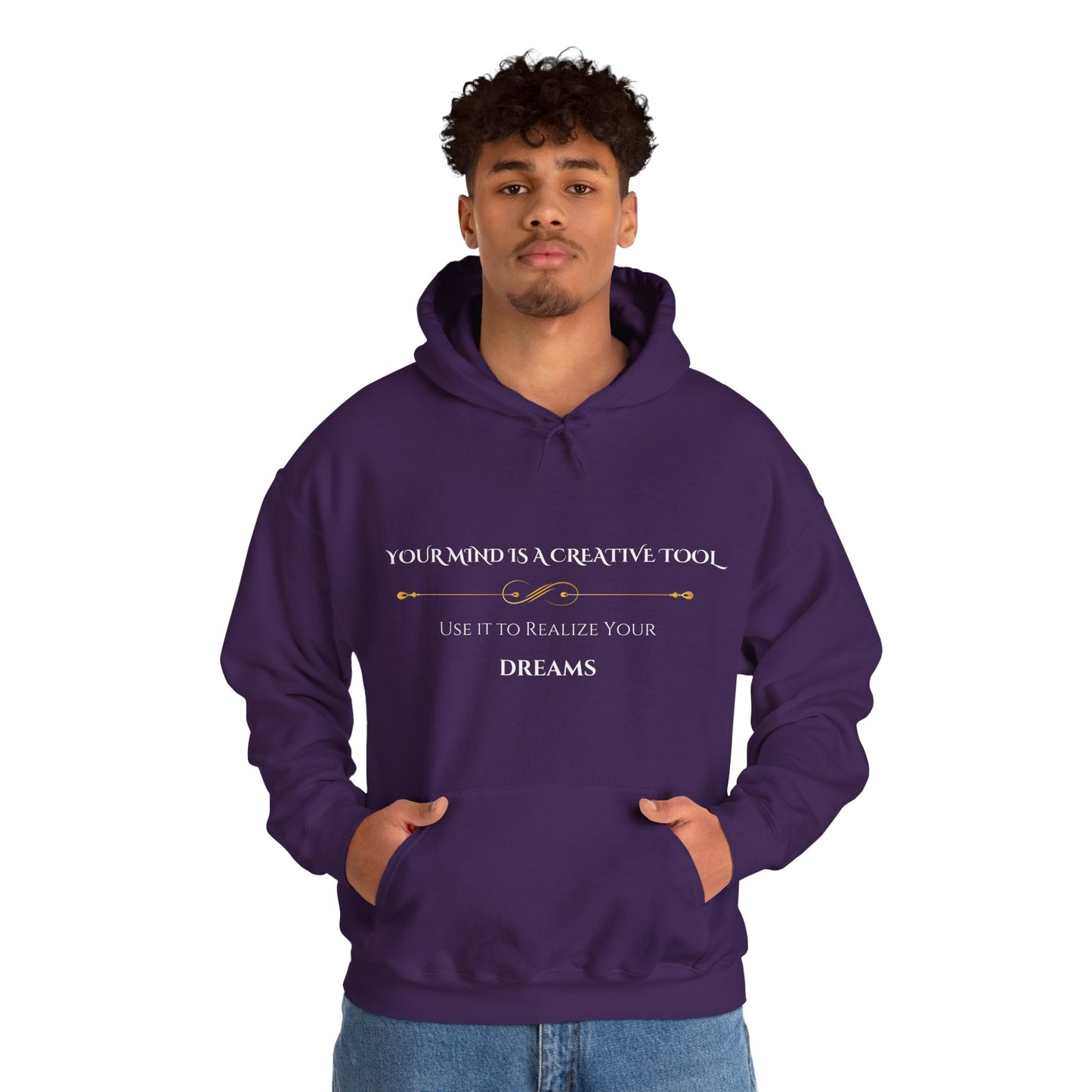 "Your Mind Is a Creative Tool" - Black Unisex Hoodie