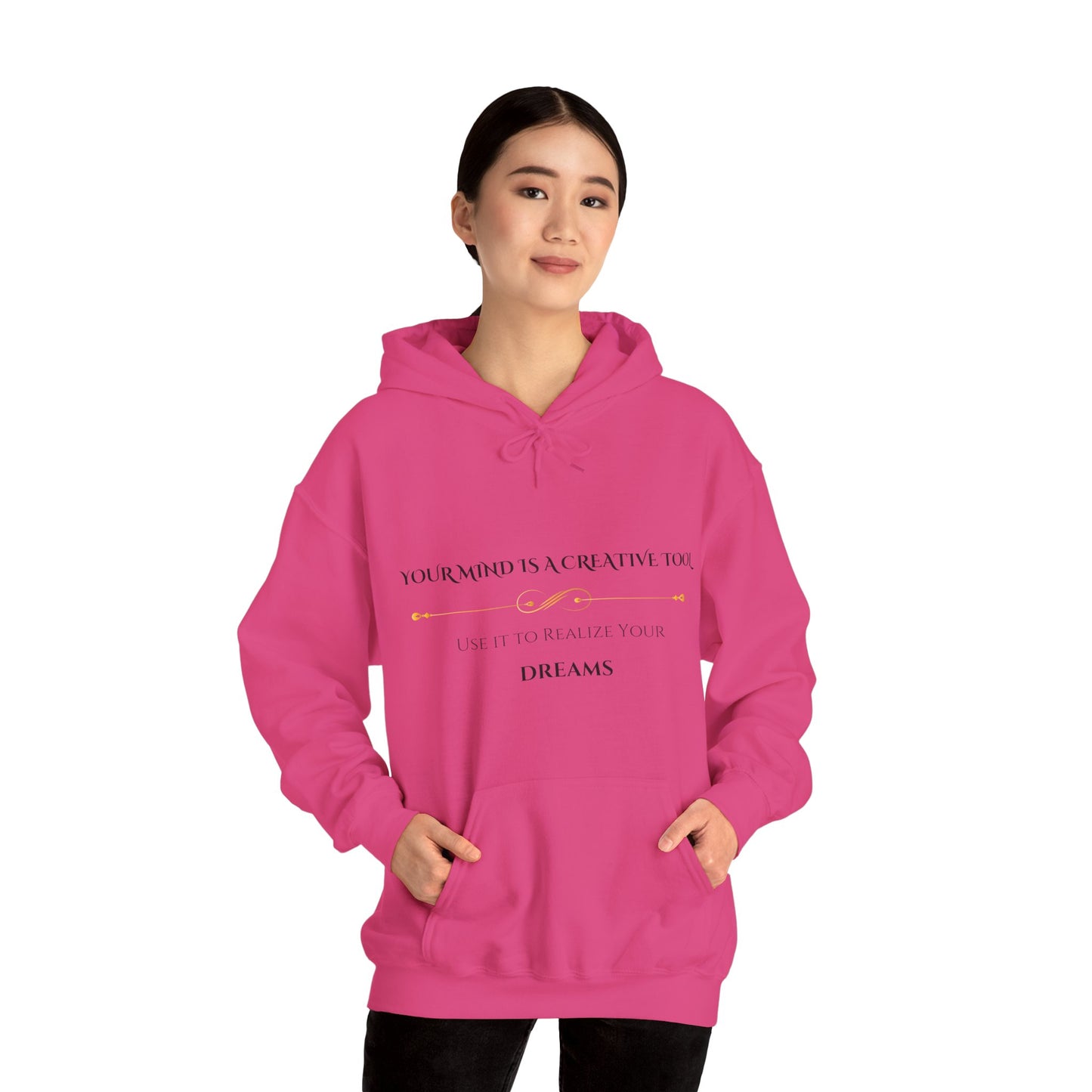 "Your Mind is a Creative Tool" - White Unisex Hoodie