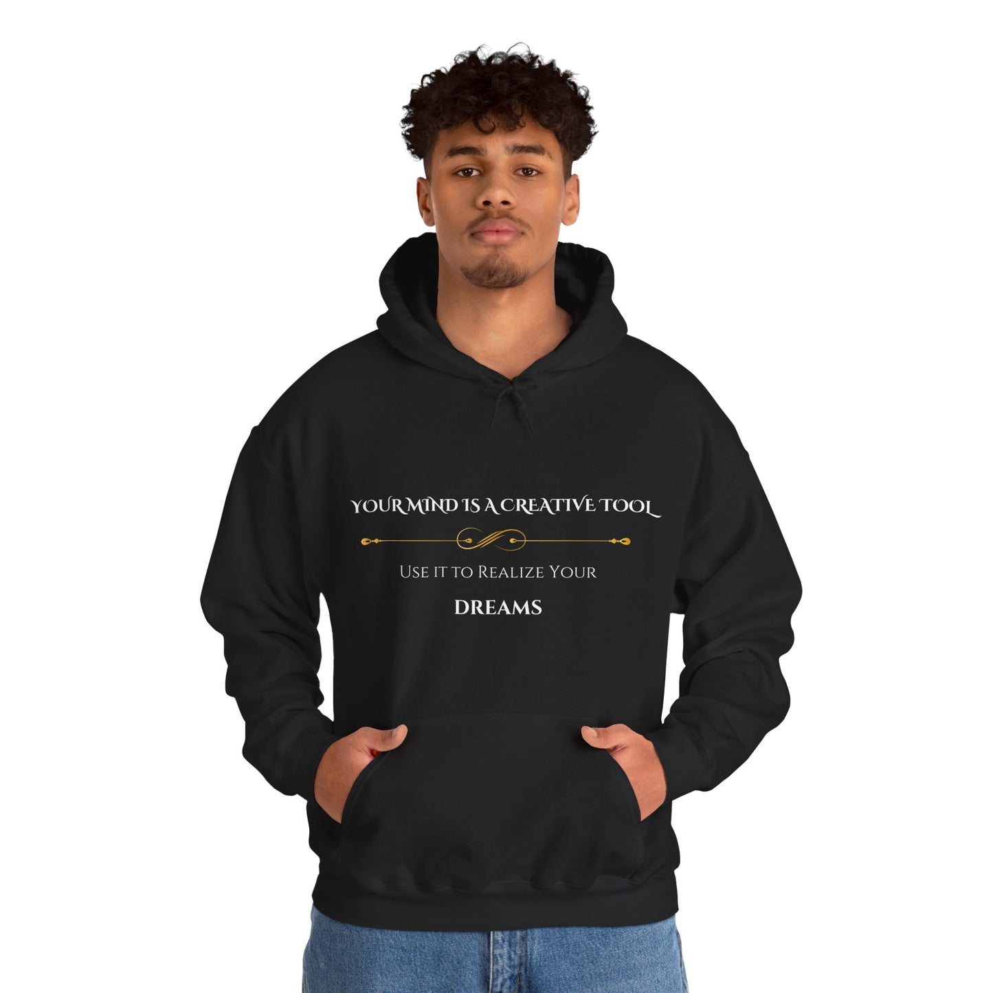 "Your Mind Is a Creative Tool" - Black Unisex Hoodie