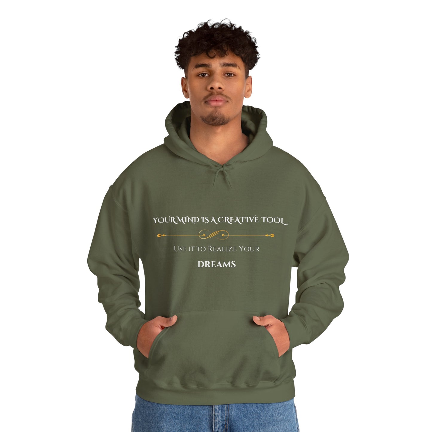 "Your Mind Is a Creative Tool" - Black Unisex Hoodie