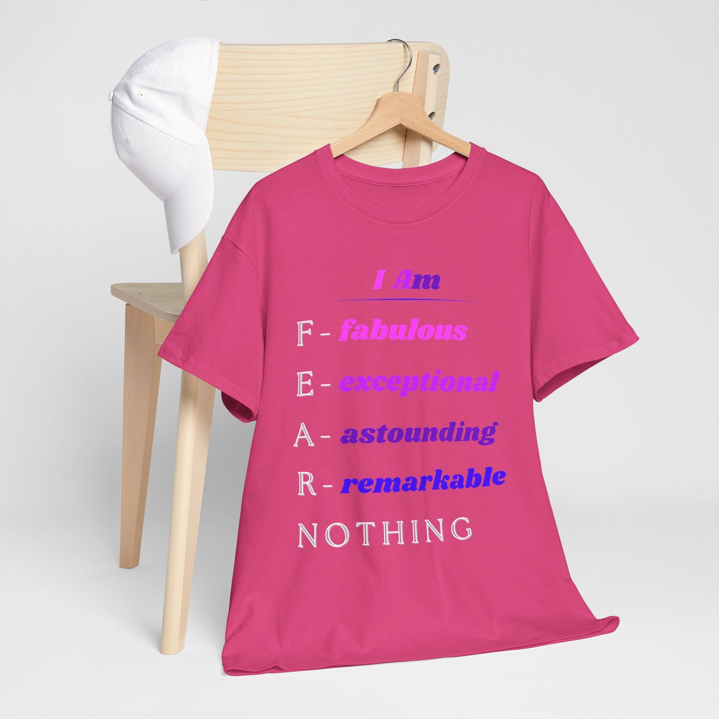 Empowering "FEAR NOTHING" Heavy Cotton T- Shirt