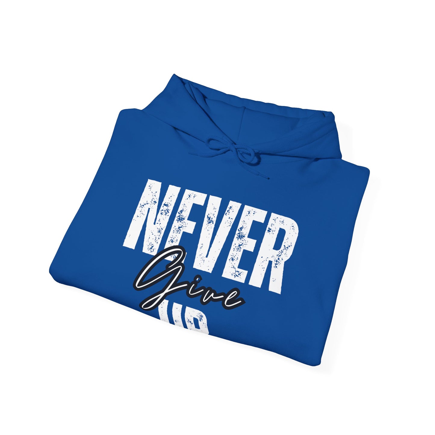 "Never Give Up" - Black Unisex Hoodie