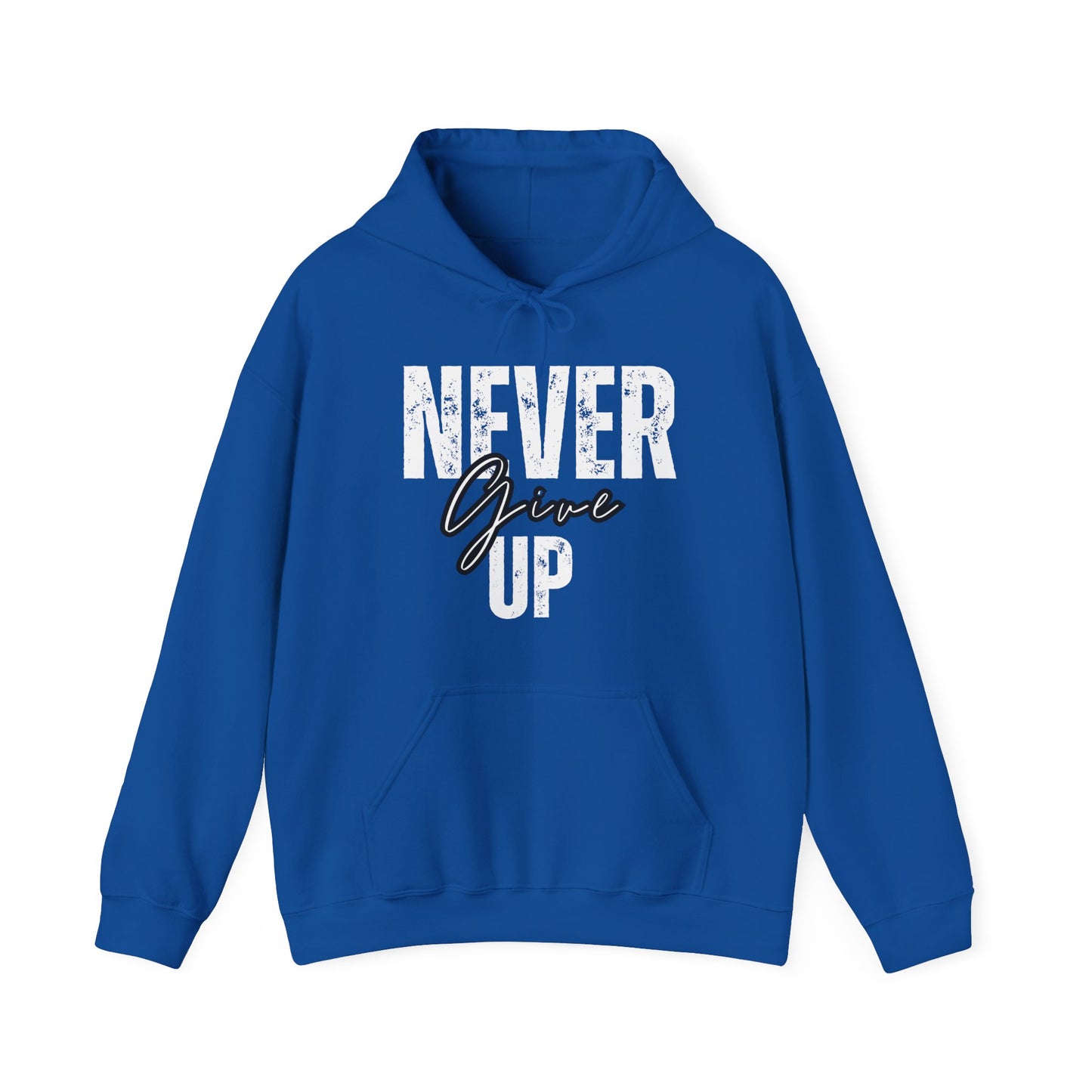 "Never Give Up" - Black Unisex Hoodie