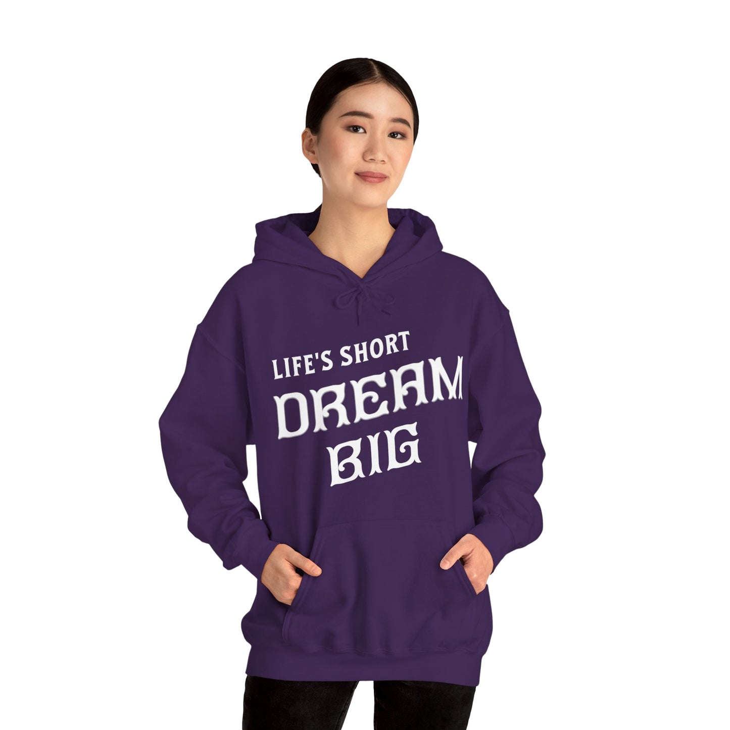"Life's Short Dream Big" - Black Unisex Hoodie