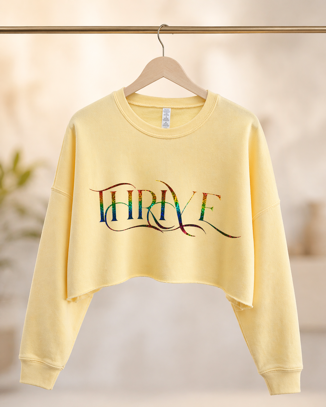 Thrive Crop Top (Vinyl) Holographic