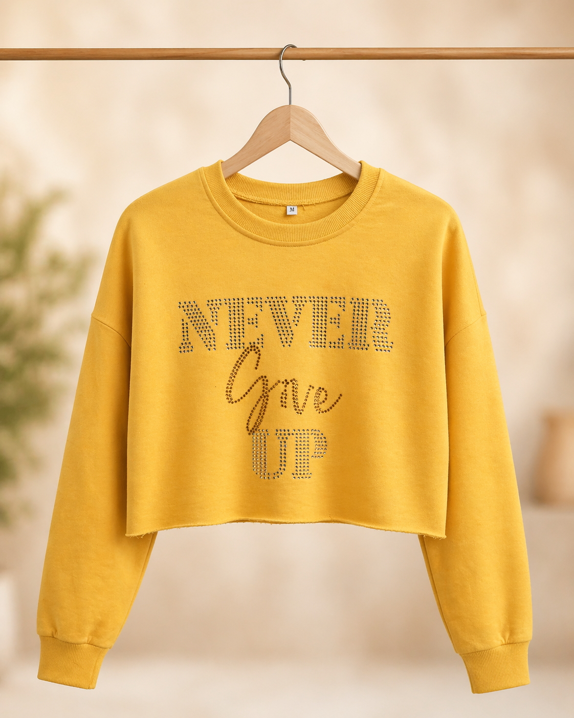 Petite Gold Crop Top (Rhinestone)