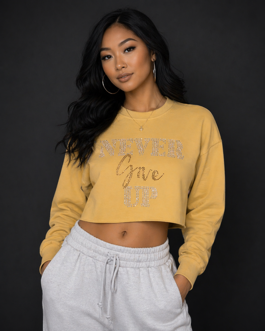 Petite Gold Crop Top (Rhinestone)