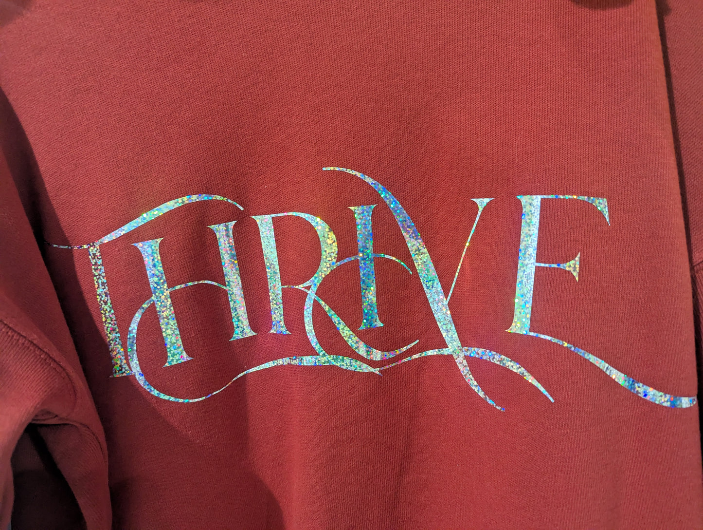 Copper (Holographic) Thrive - cropped fleece