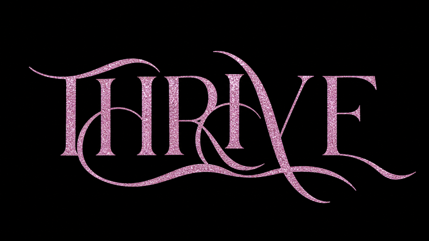Purple (Glitter) Thrive shirt V neck